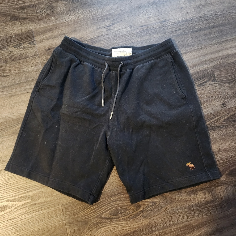 Black Casual Shorts with Logo
